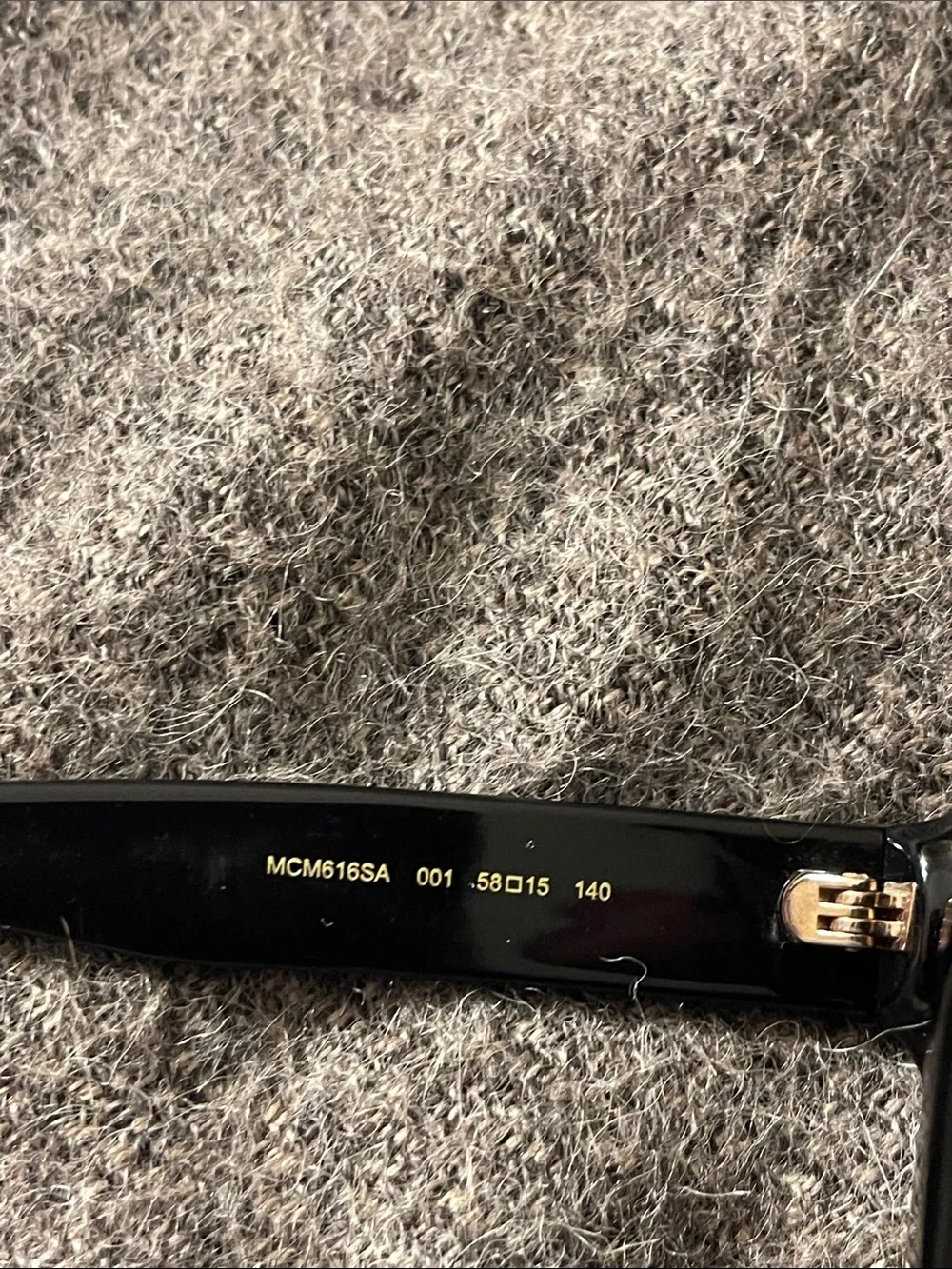 MCM Black Oversized Round Sunglasses with Dark Lenses